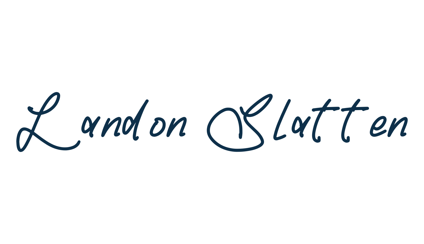 Landon Slatten, script handwritten fancy decorative calligraphy font preview