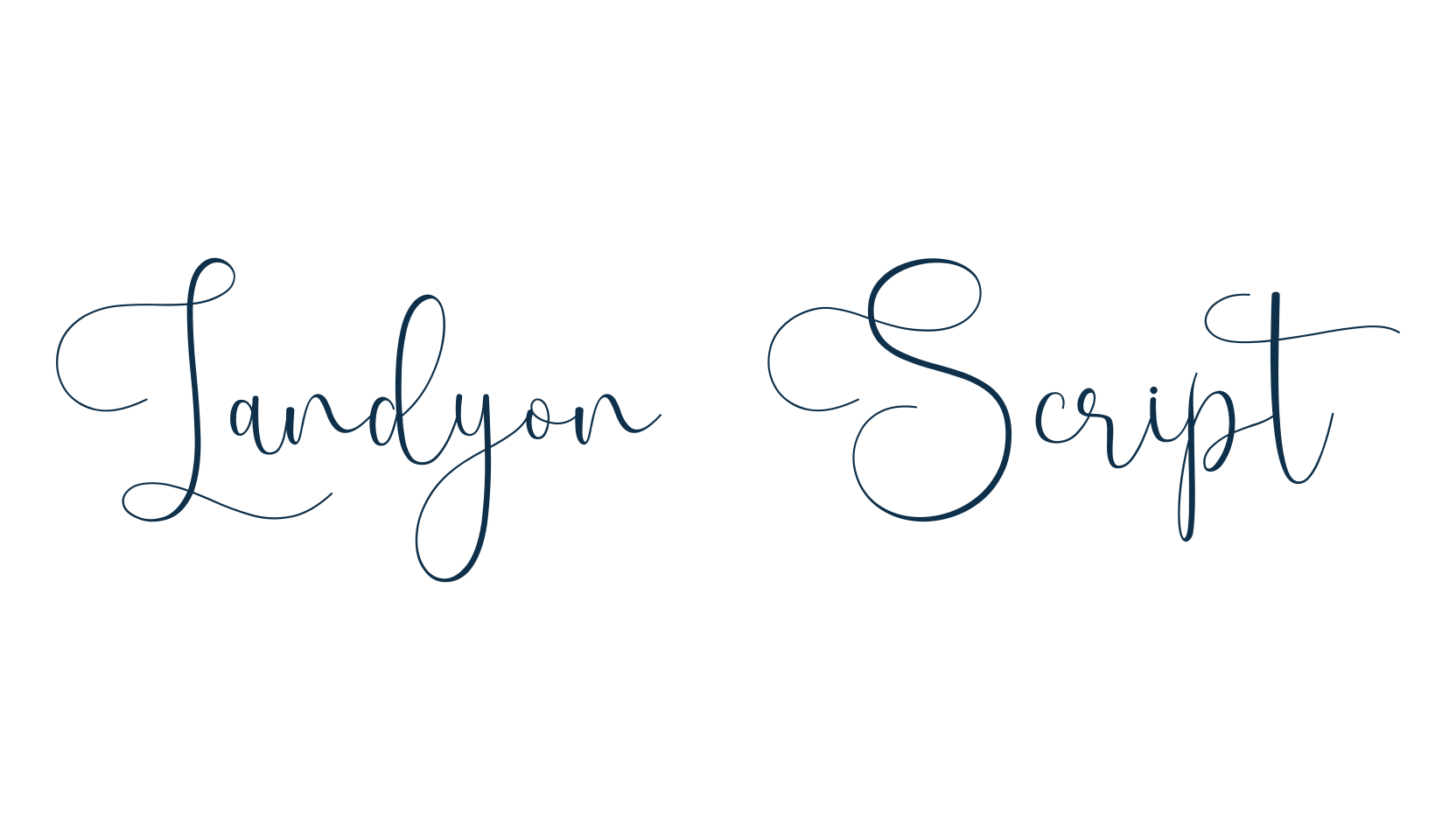 Landyon Script, script calligraphy fancy decorative font preview