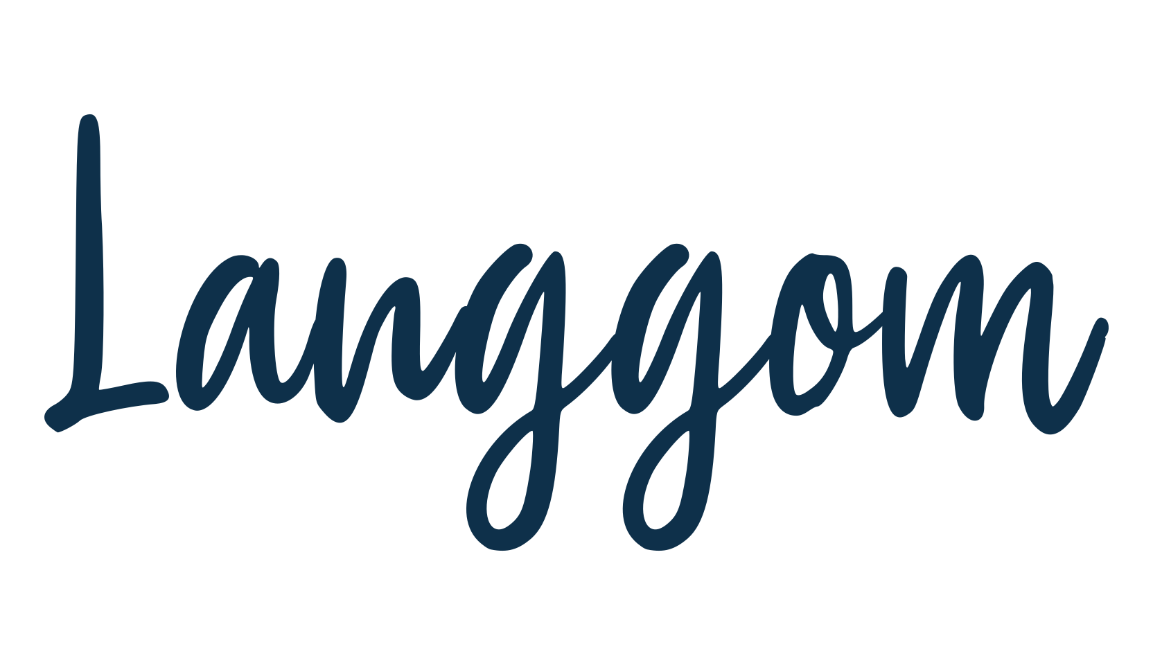Langgom, script handwritten fancy decorative calligraphy font preview