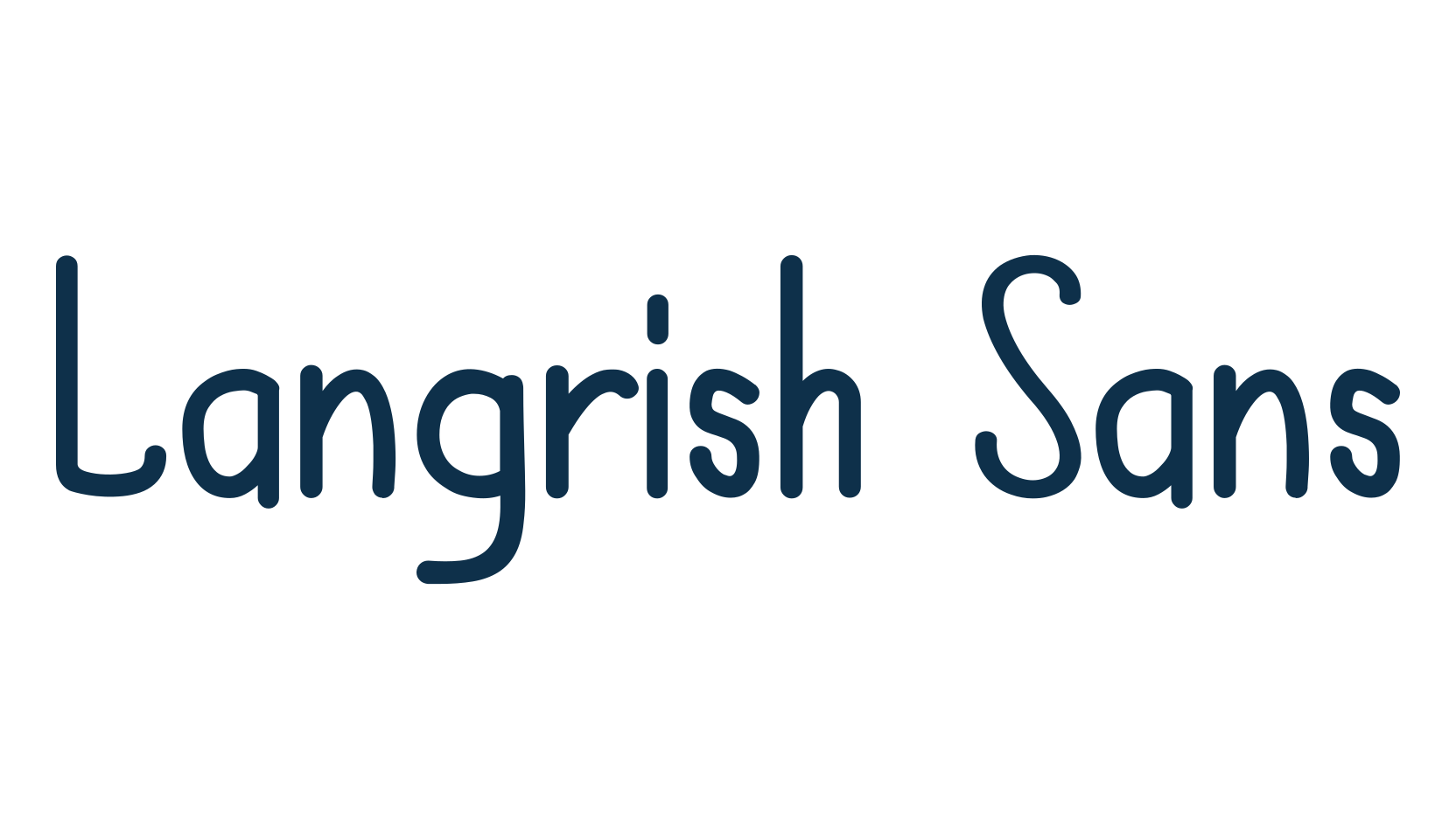 Langrish Sans, various font preview