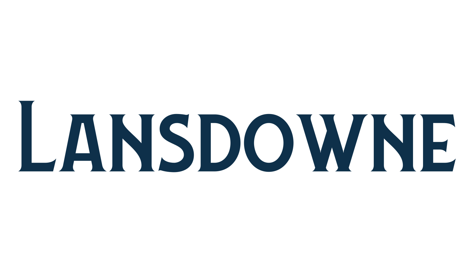 Lansdowne, fancy retro decorative font preview