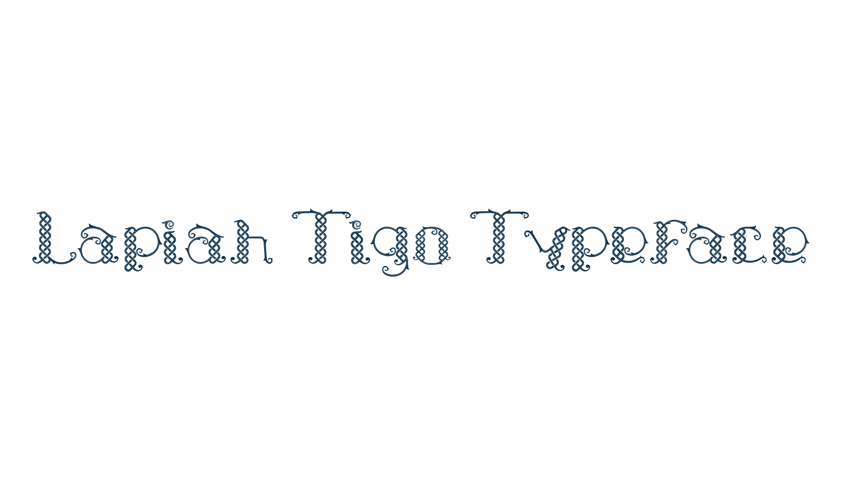 Lapiah Tigo Typeface, decorative font preview