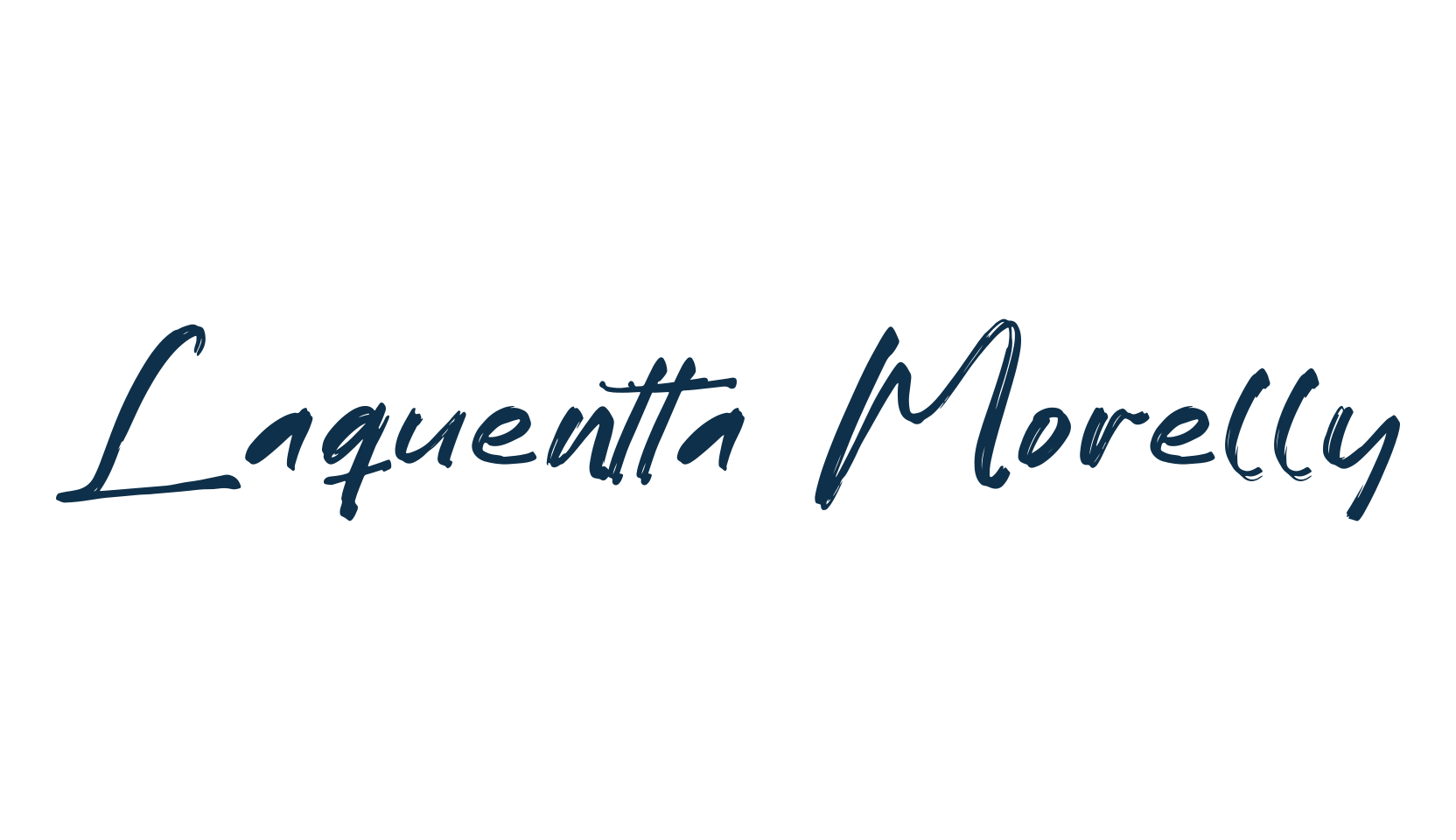 Laquentta Morelly, handwriting font preview