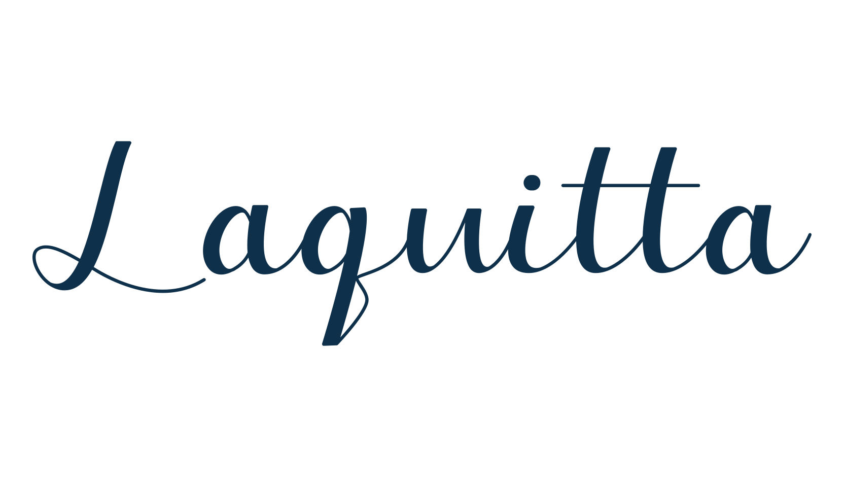 Laquitta, calligraphy font preview
