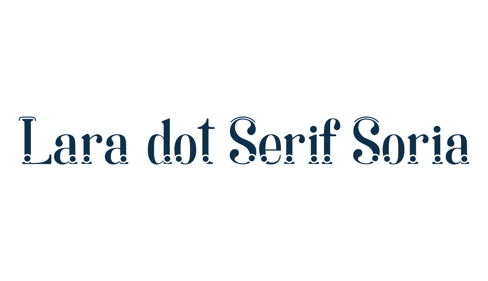 Lara dot Serif Soria, various font preview