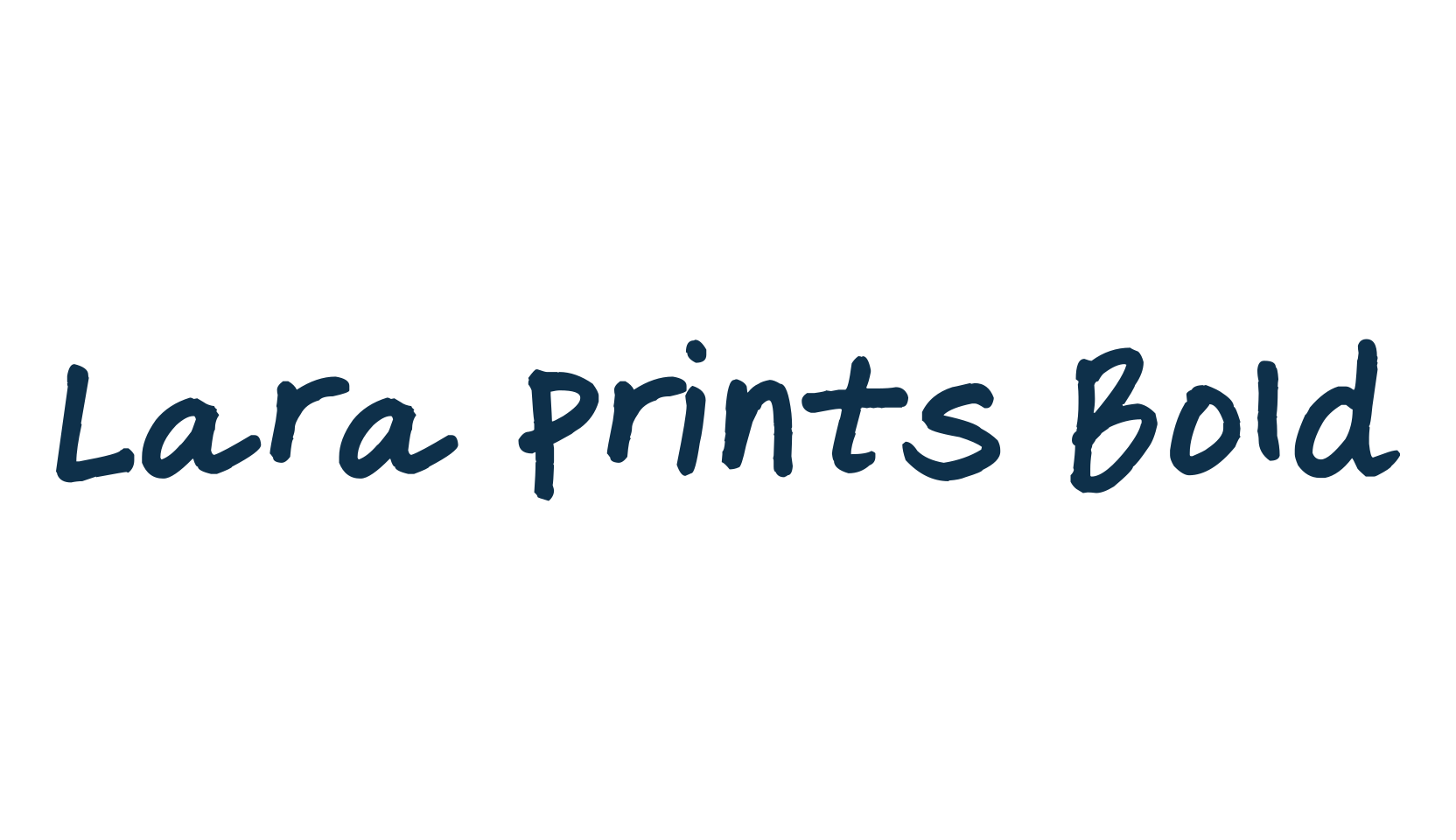 Lara Prints Bold, script handwritten fancy decorative calligraphy font preview
