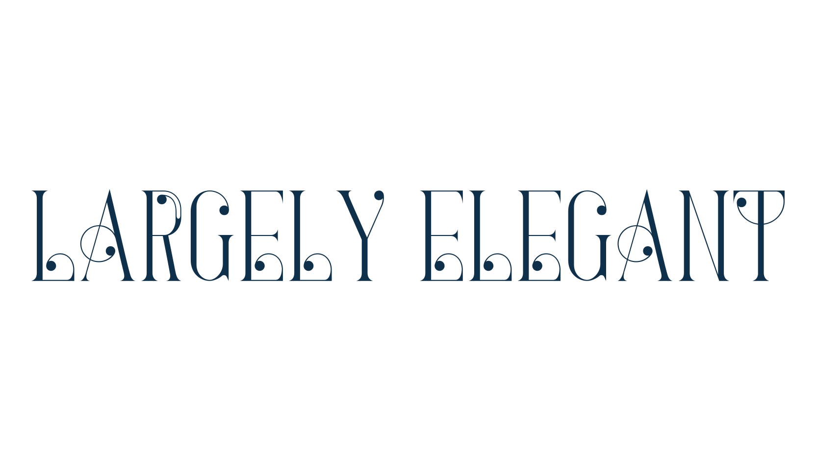 Largely Elegant, retro font preview
