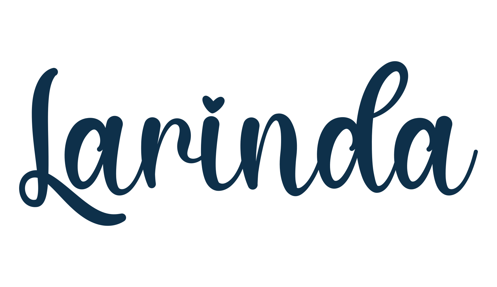 Larinda, calligraphy font preview