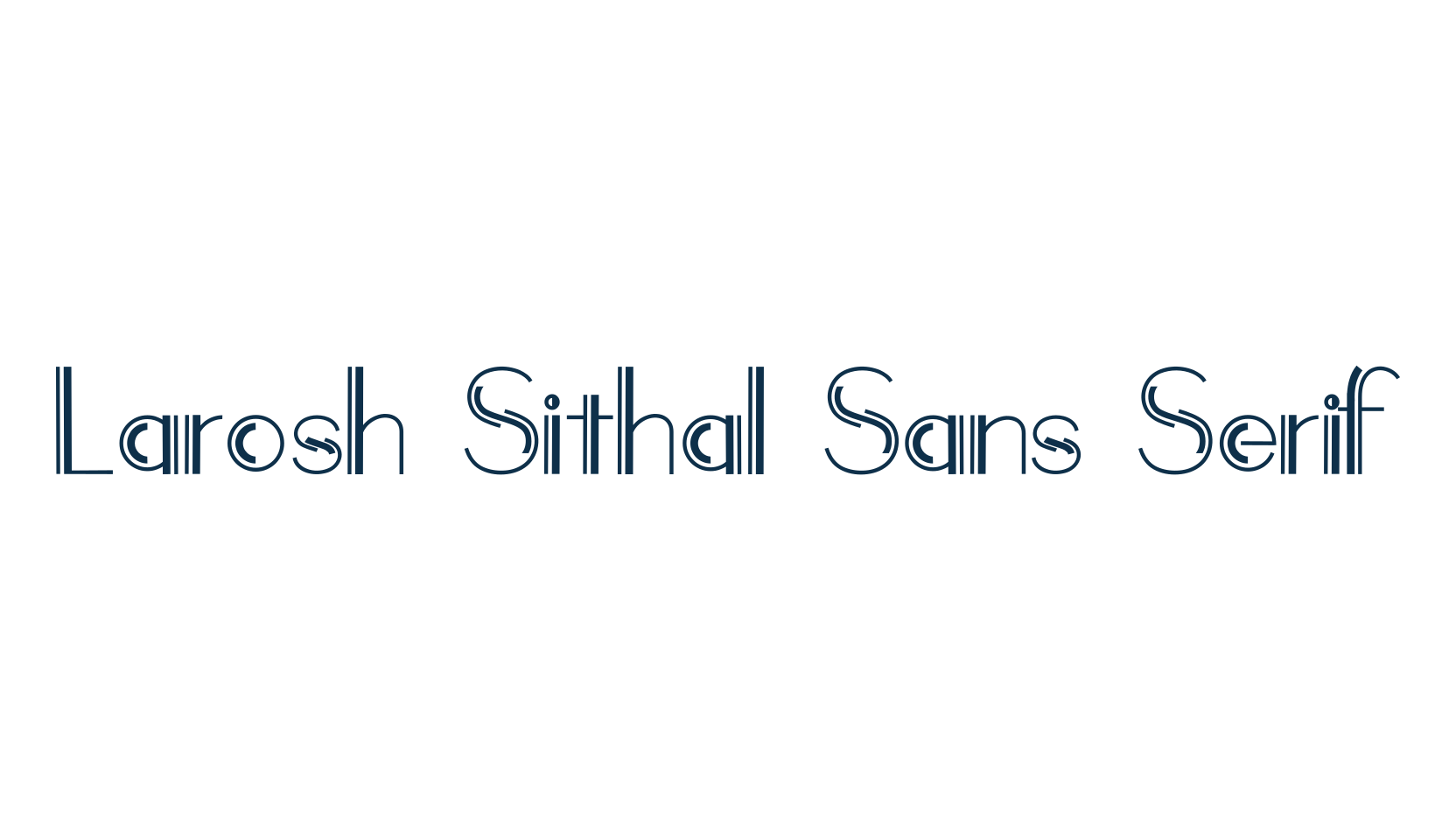 Larosh Sithal Sans Serif, retro font preview