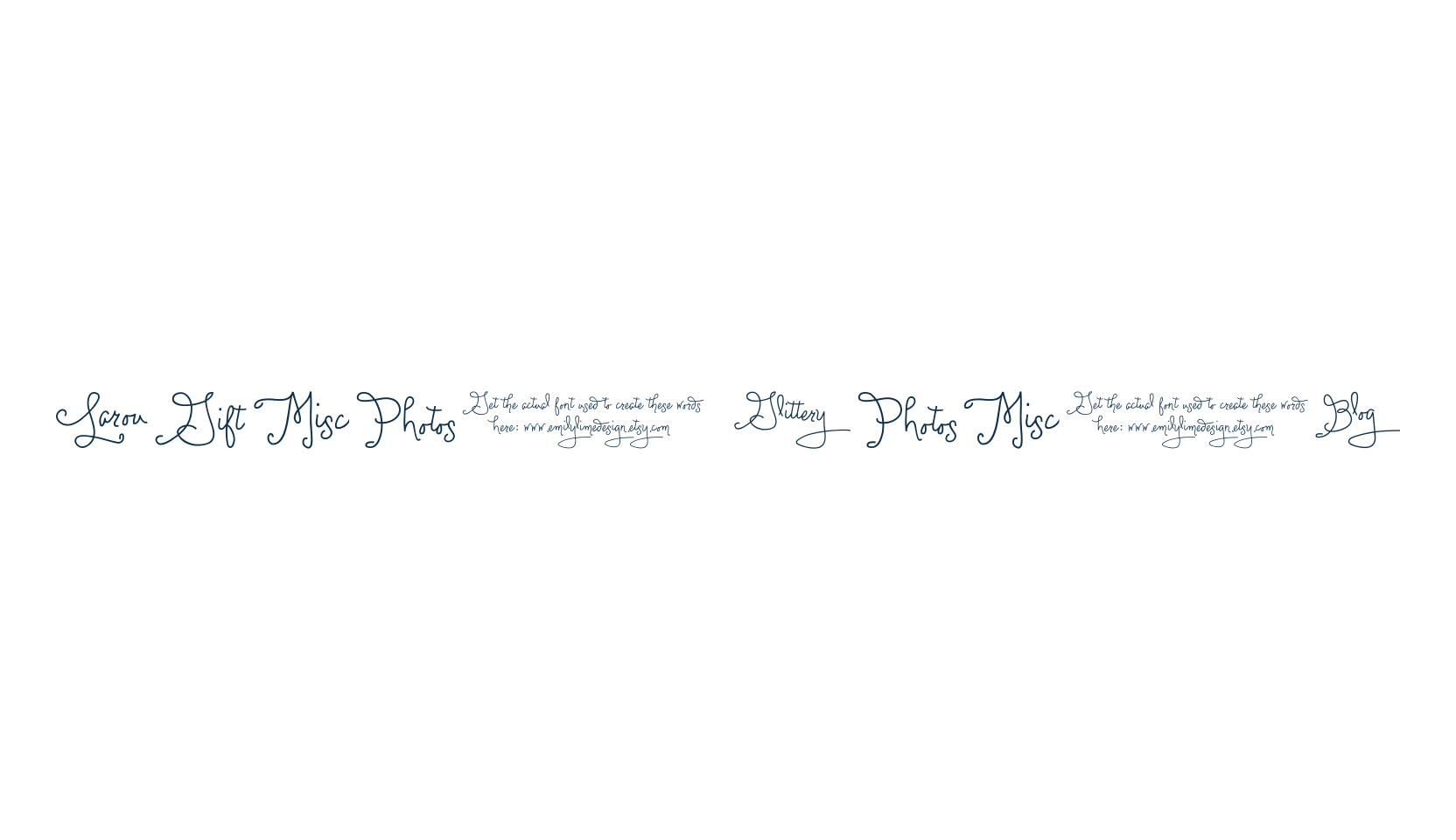 Larou Words, fancy decorative font preview