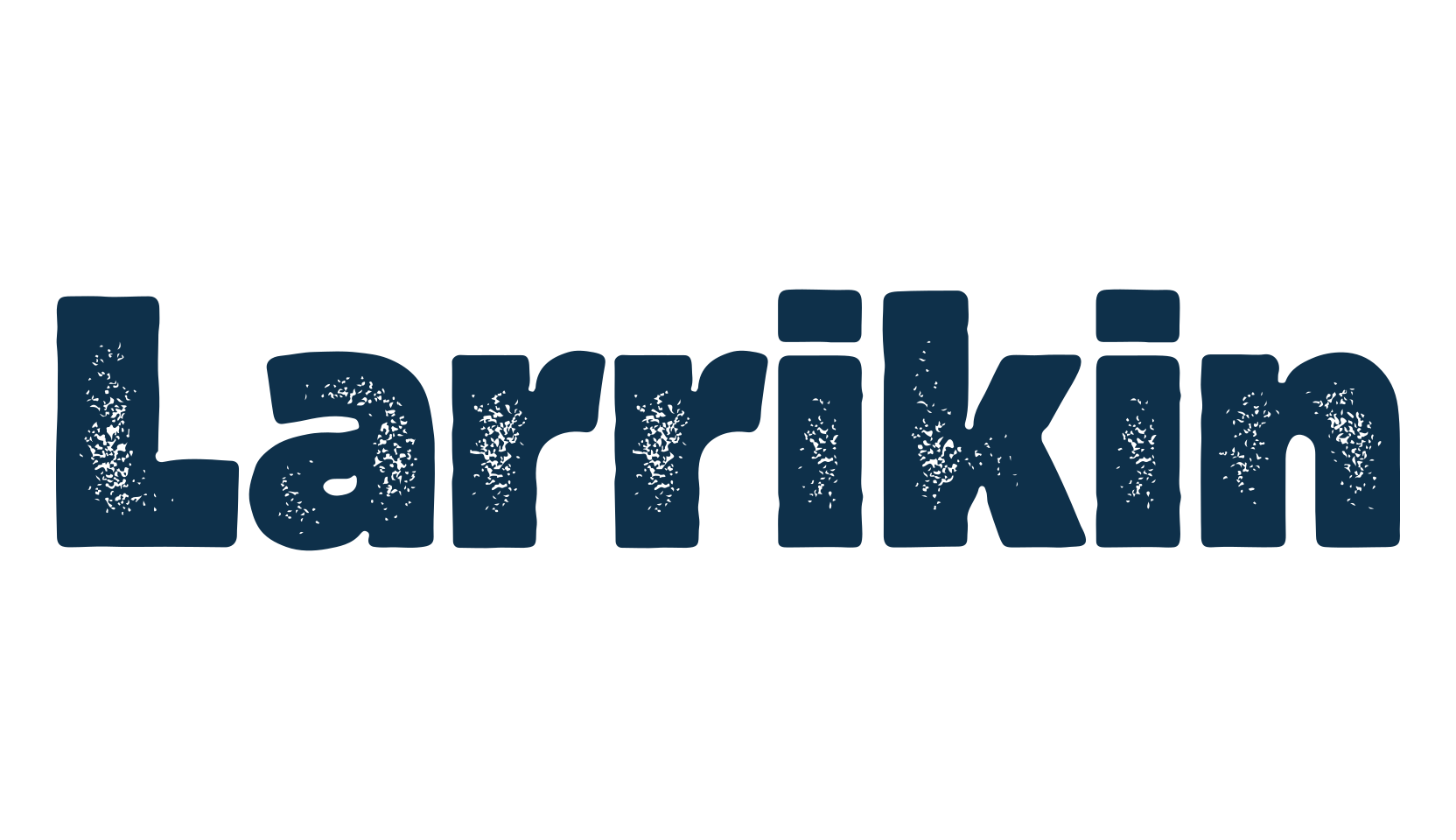 Larrikin, fancy eroded decorative font preview