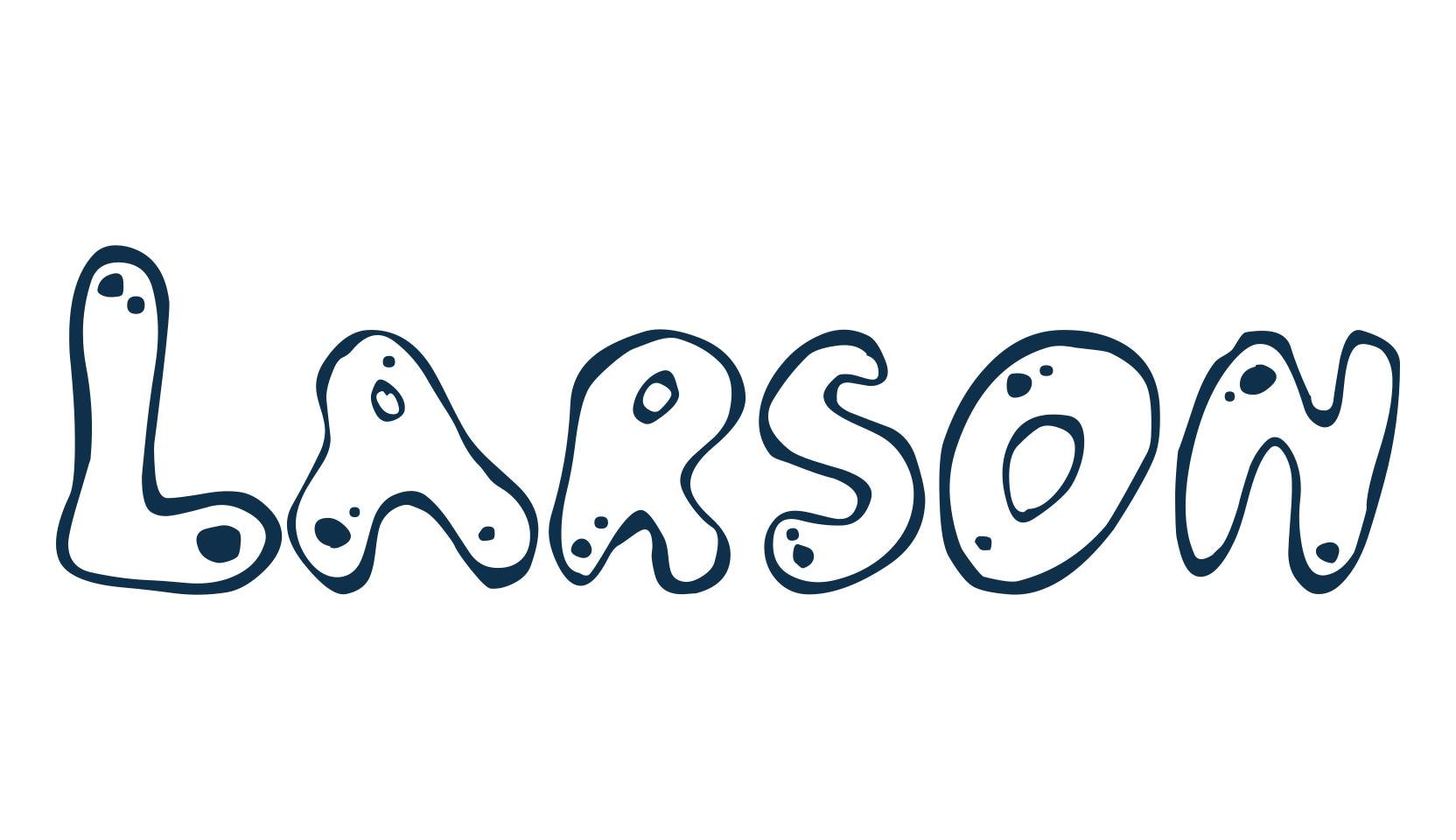 Larson (larson), cartoon font preview