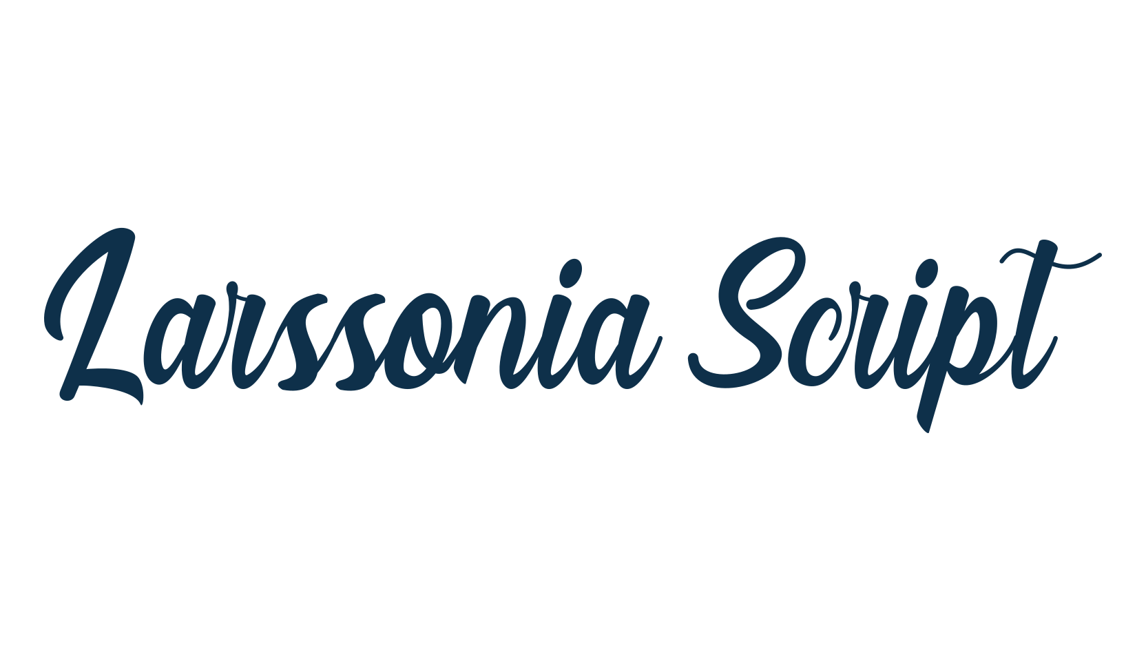 Larssonia Script, script calligraphy fancy decorative font preview