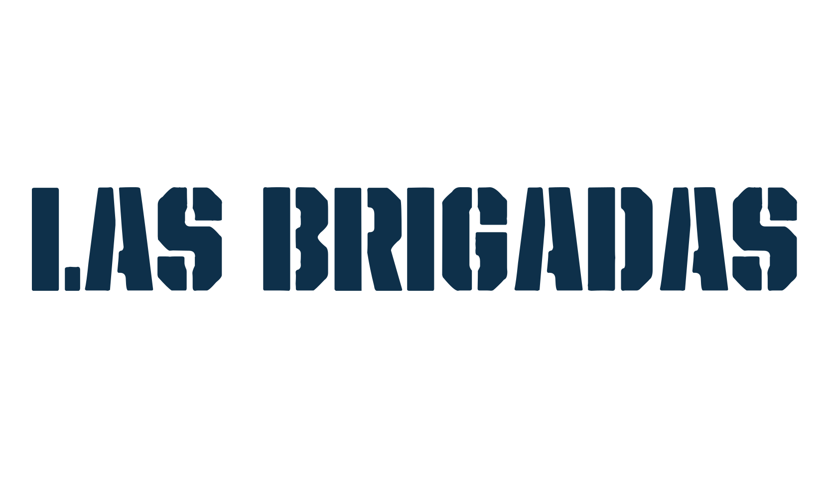 Las Brigadas, stencil, army font preview