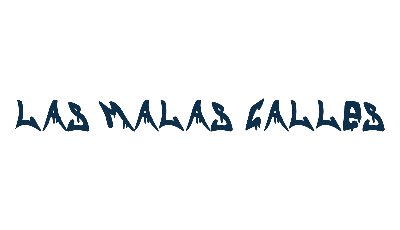 Las Malas Calles, script graffiti fancy decorative calligraphy font preview