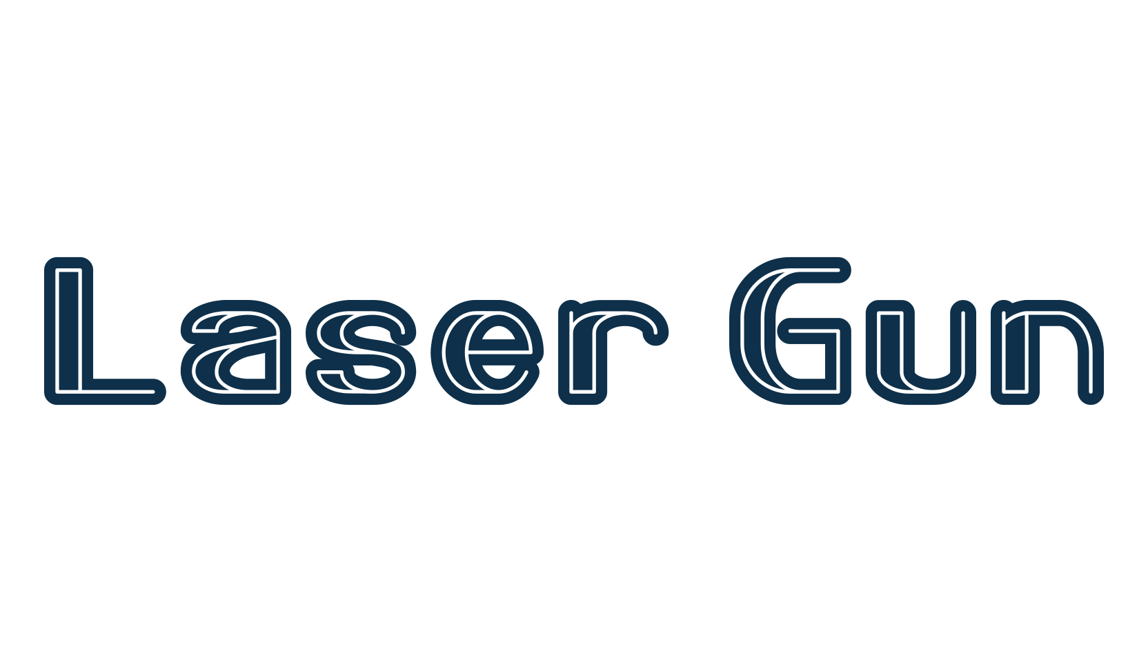 Laser Gun, fancy various techno sci-fi font preview