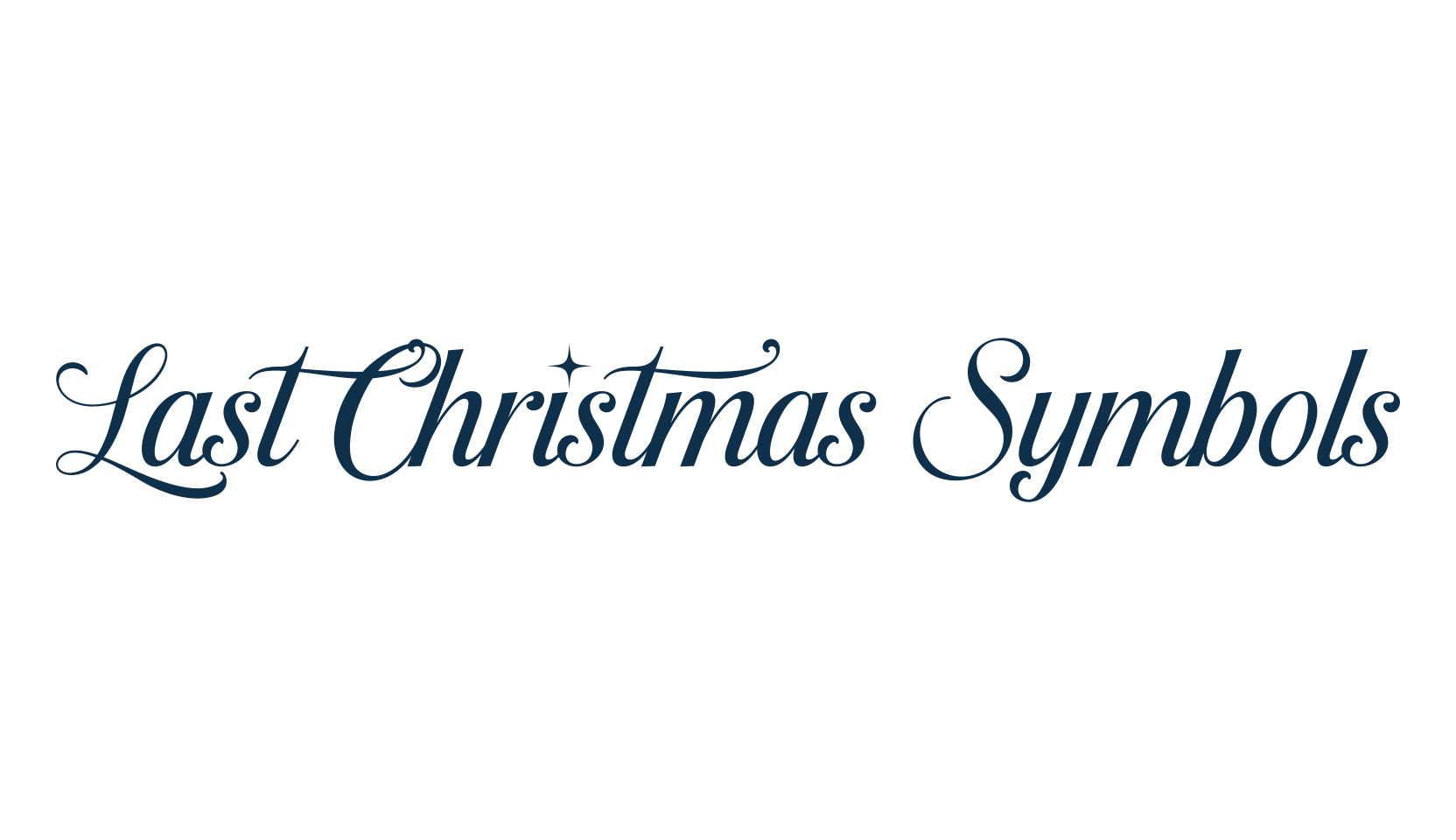 Last Christmas Symbols, fancy decorative font preview