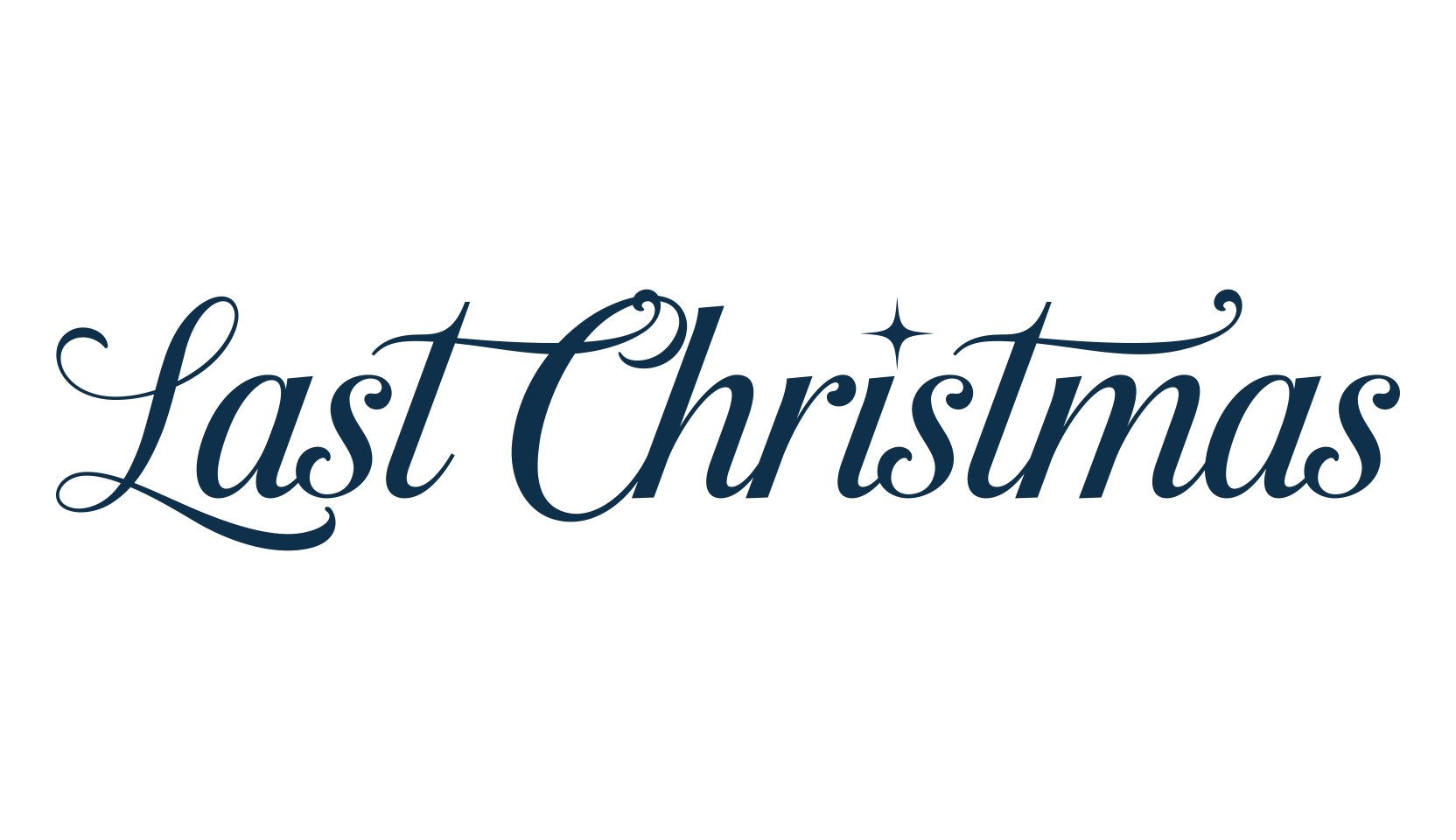 Last Christmas, fancy decorative font preview