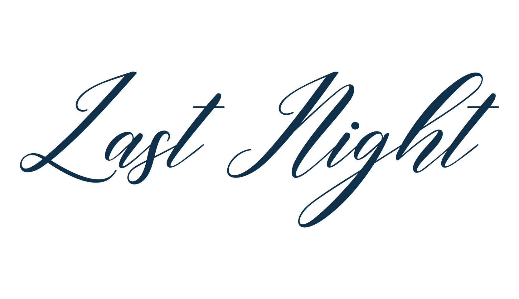 Last Night (last-night), script calligraphy fancy decorative font preview
