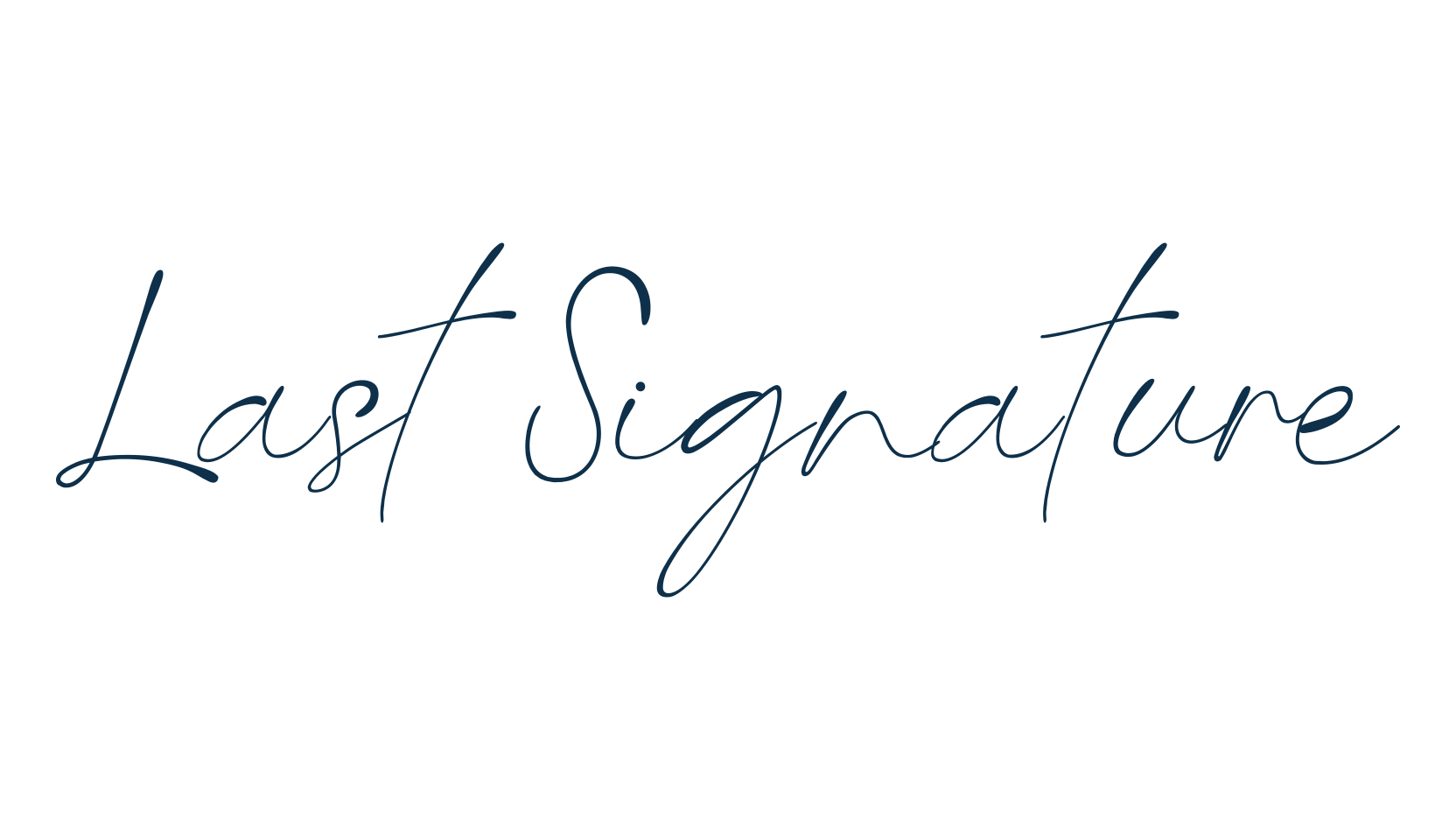 Last Signature, handwriting font preview