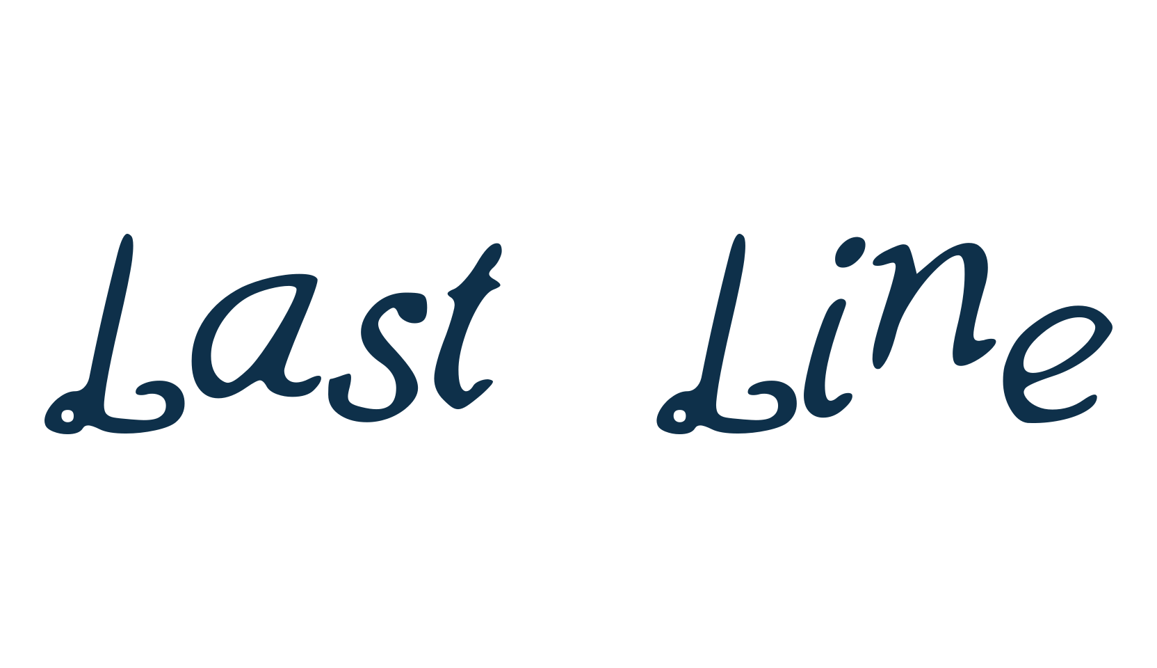 Last Line, script handwritten fancy decorative calligraphy font preview