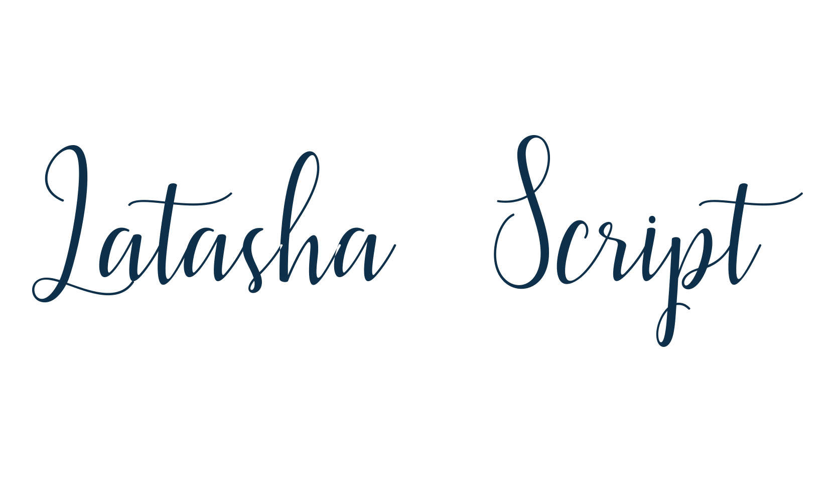 Latasha Script, script calligraphy fancy decorative font preview