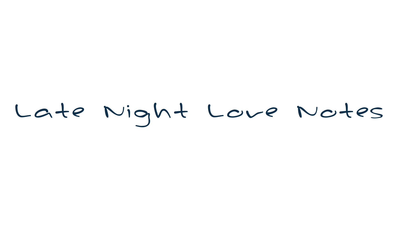 Late Night Love Notes, handwriting font preview