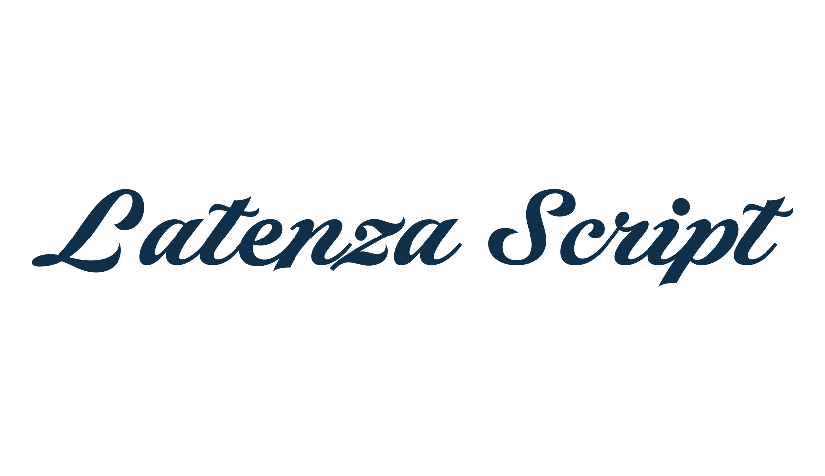 Latenza Script, calligraphy font preview