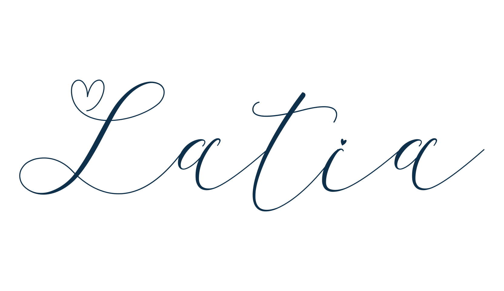 Latia, calligraphy font preview