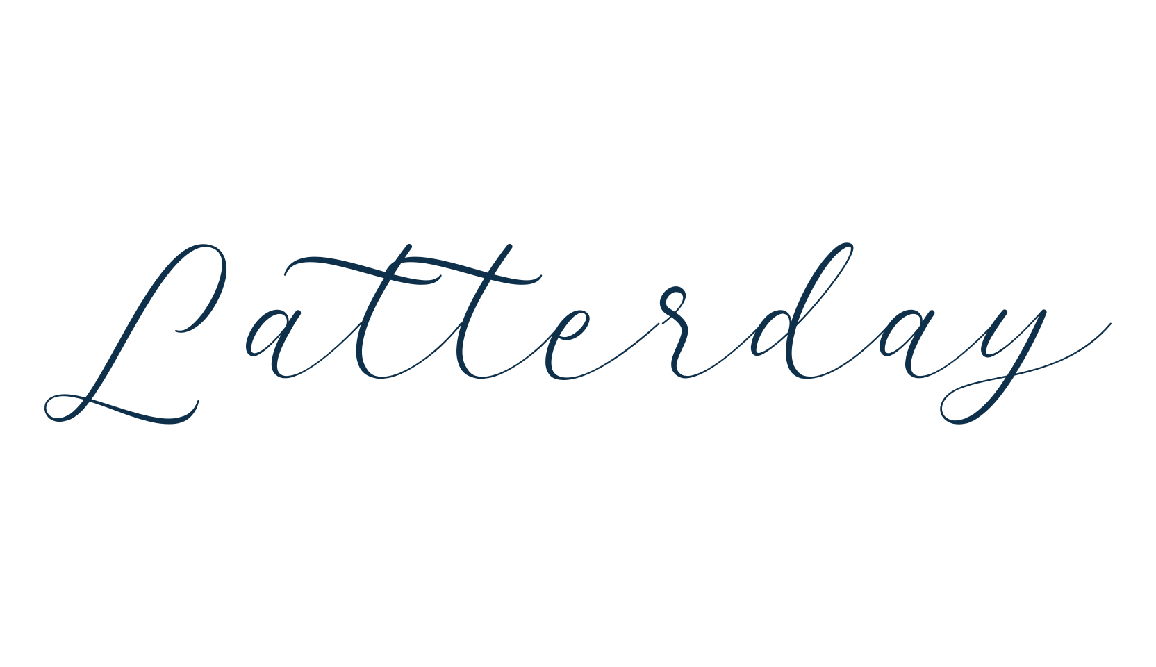 Latterday, calligraphy font preview
