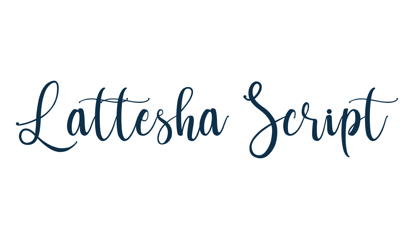 Lattesha Script, calligraphy font preview