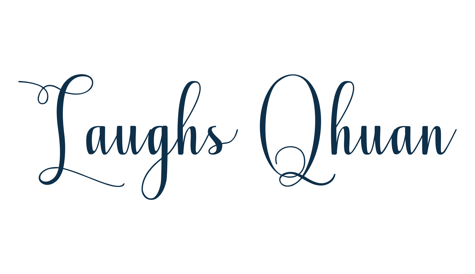 Laughs Qhuan, calligraphy font preview
