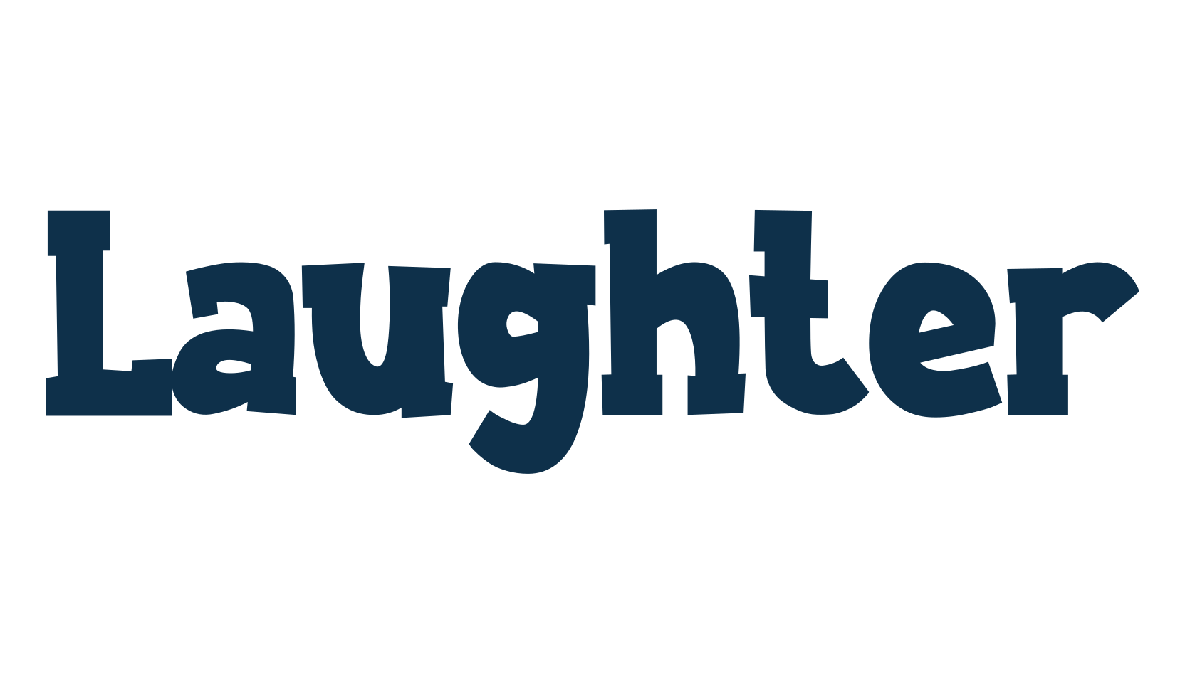 Laughter, cartoon font preview