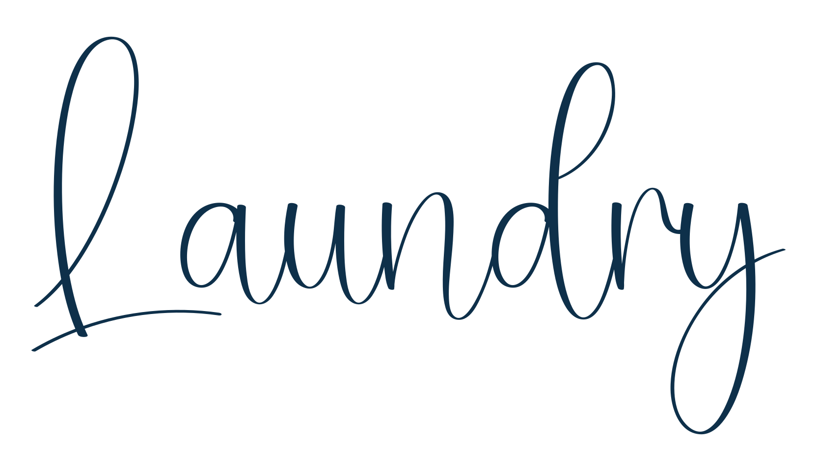 Laundry, handwriting font preview