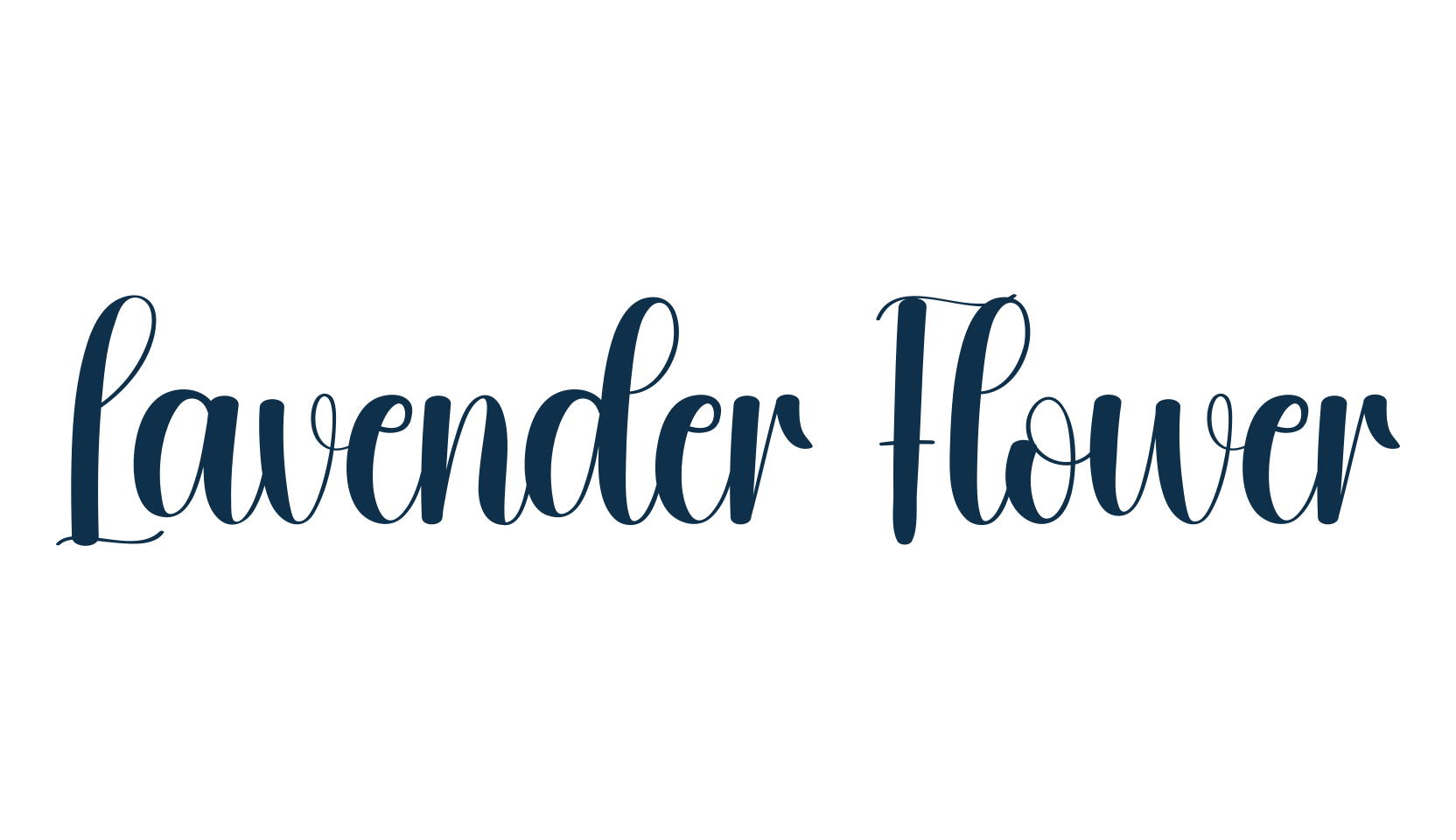 Lavender Flower, display market font preview