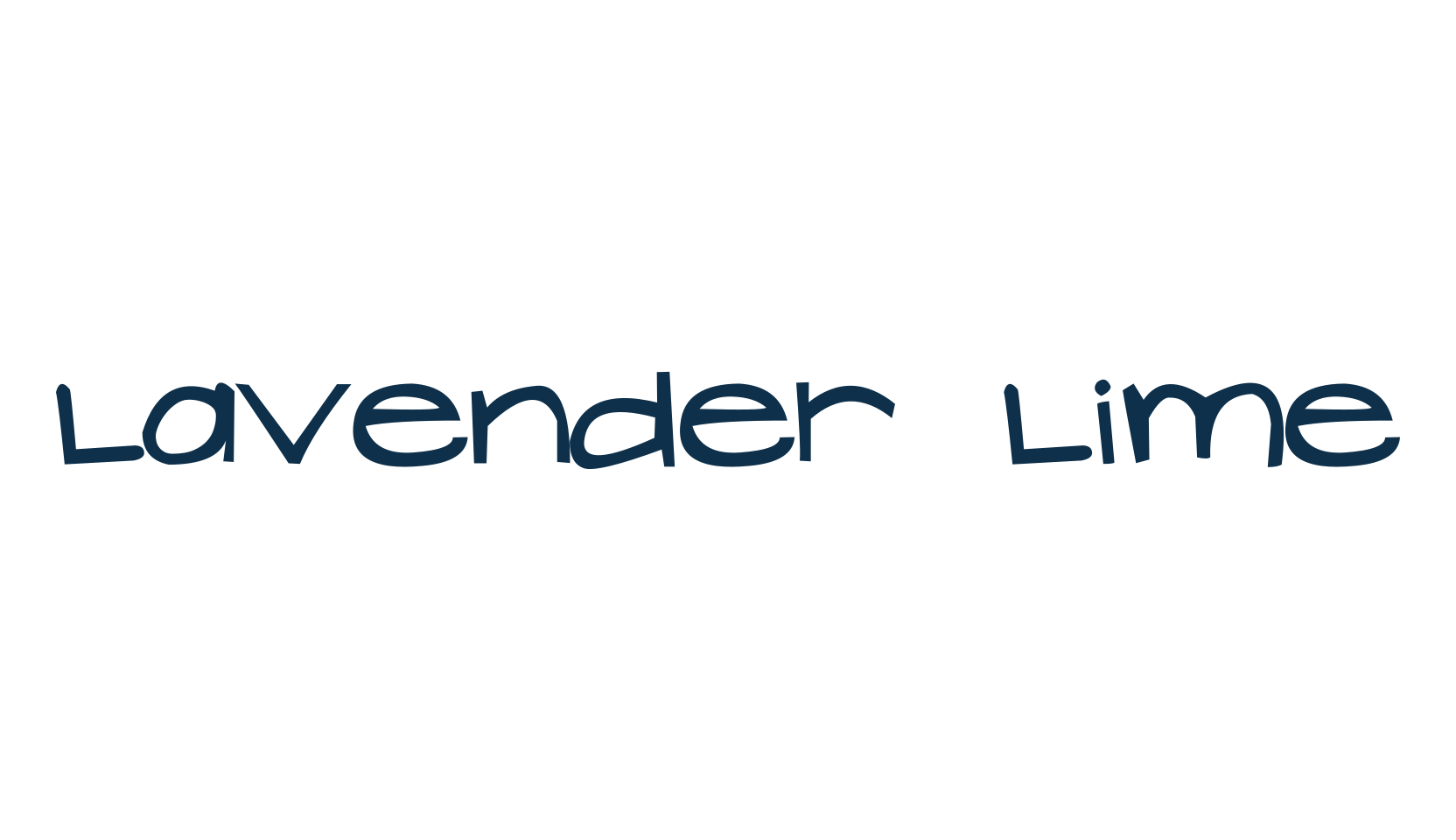Lavender Lime, cartoon font preview