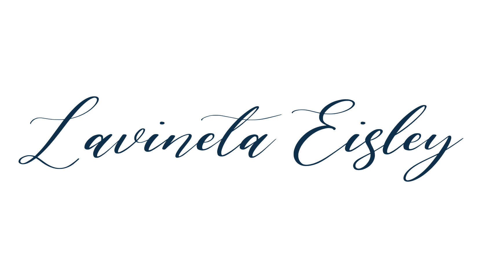 Lavineta Eisley, calligraphy font preview
