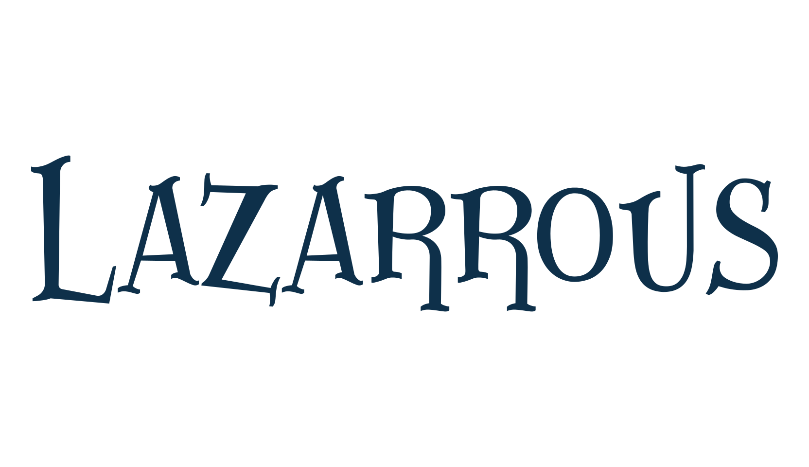 Lazarrous, fancy various decorative font preview