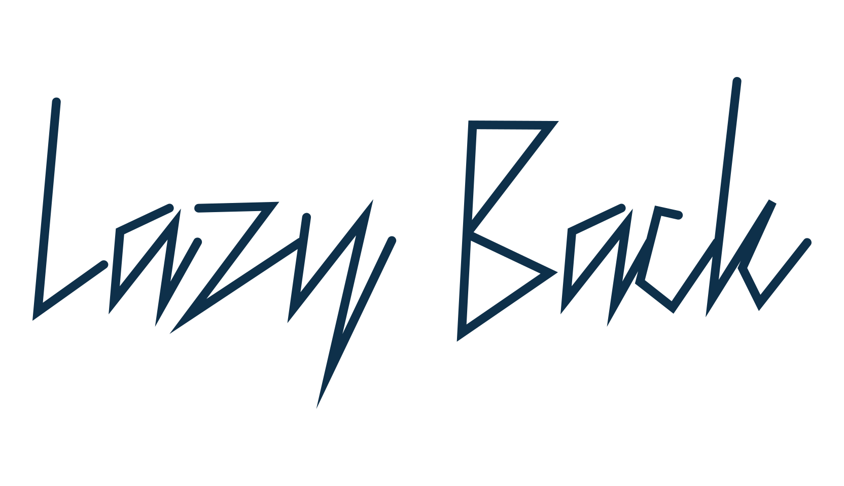Lazy Back, display market font preview