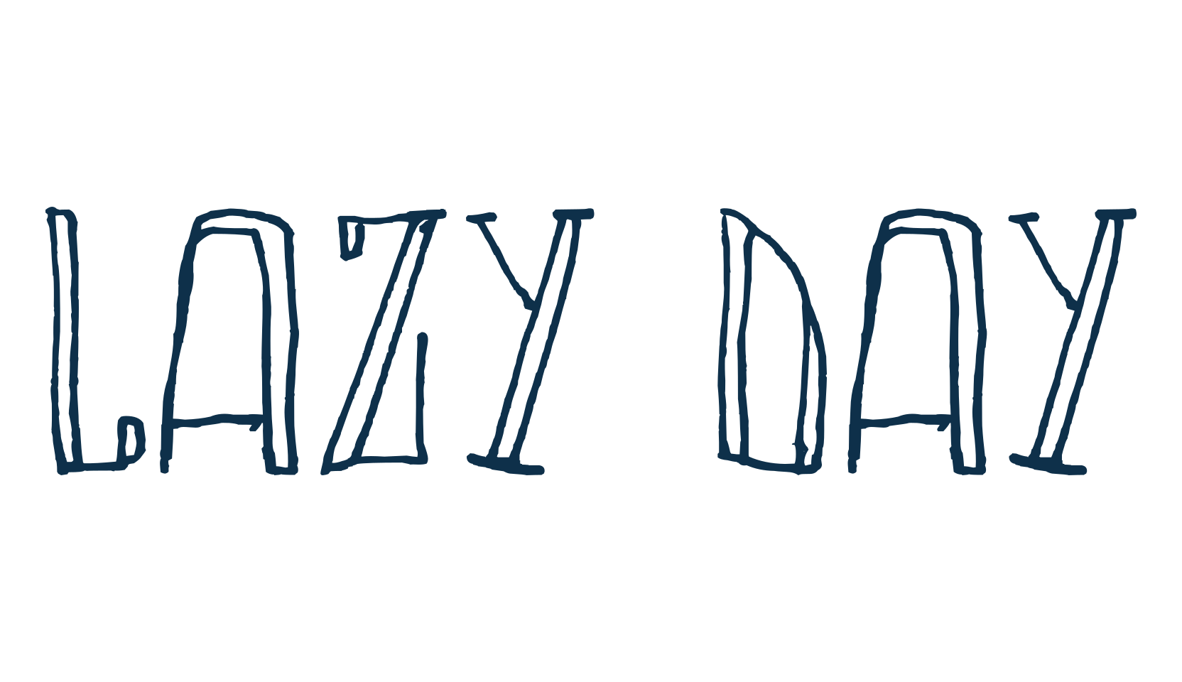 Lazy Day, fancy cartoon decorative font preview