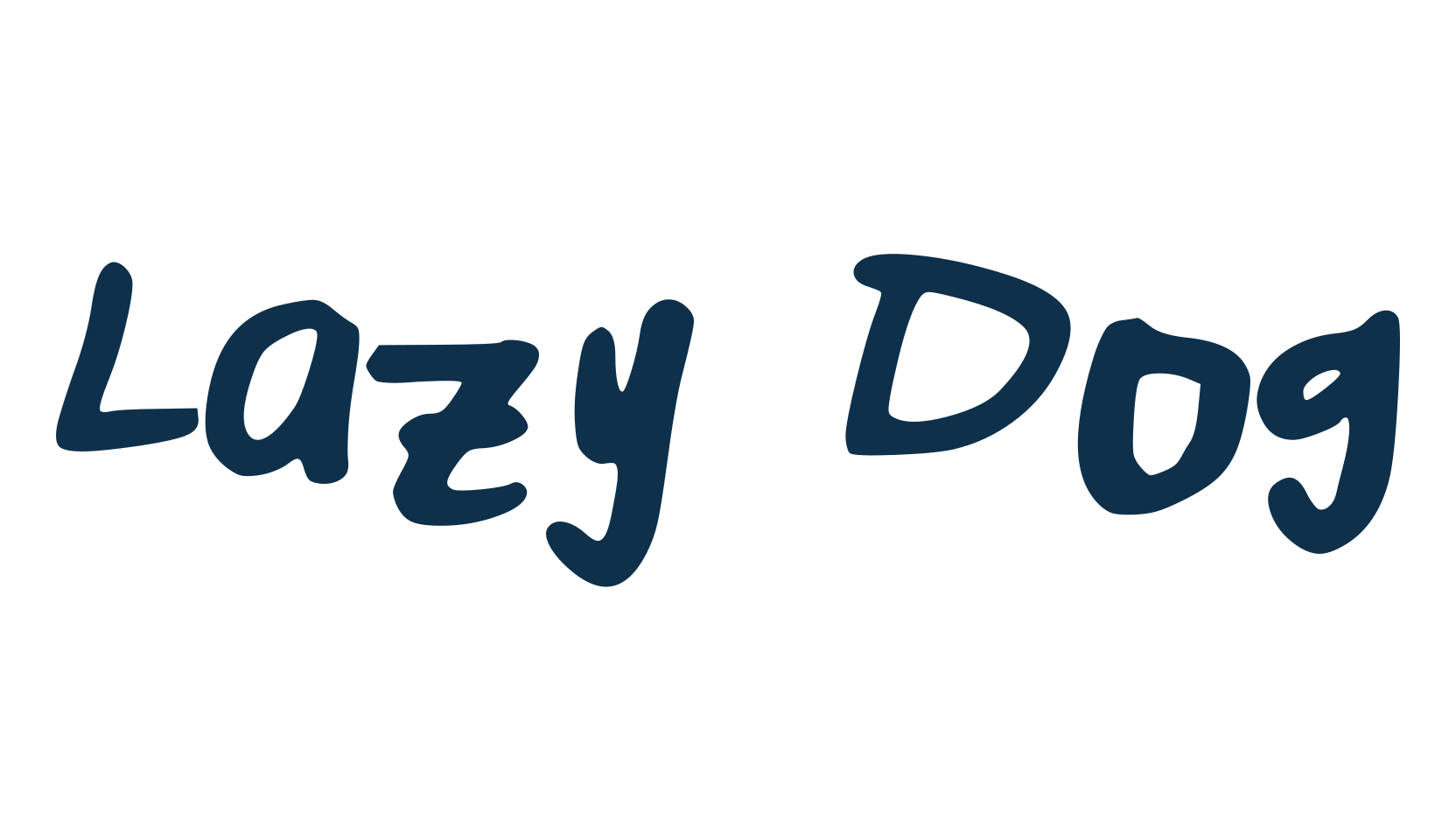 Lazy Dog (lazy-dog-2), handwriting font preview