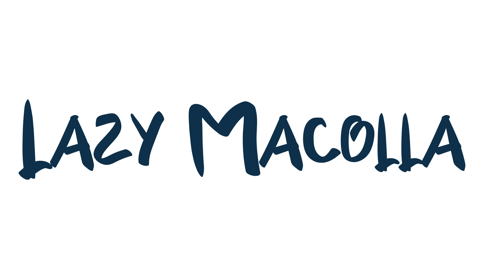 Lazy Macolla, brush font preview