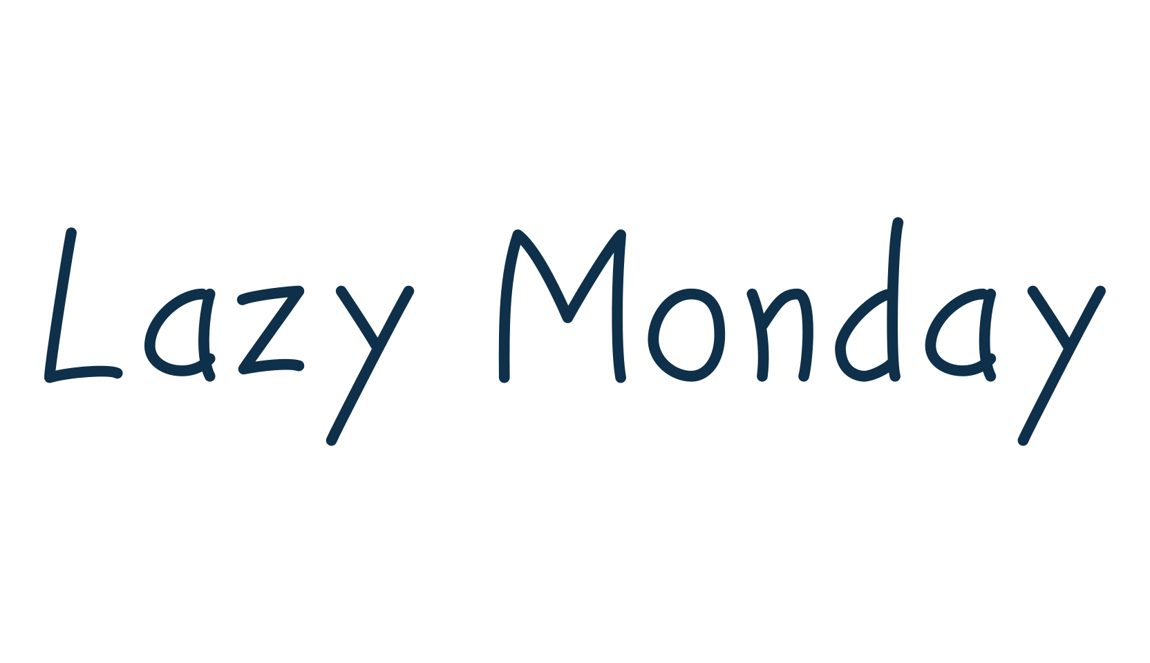 Lazy Monday, handwriting font preview