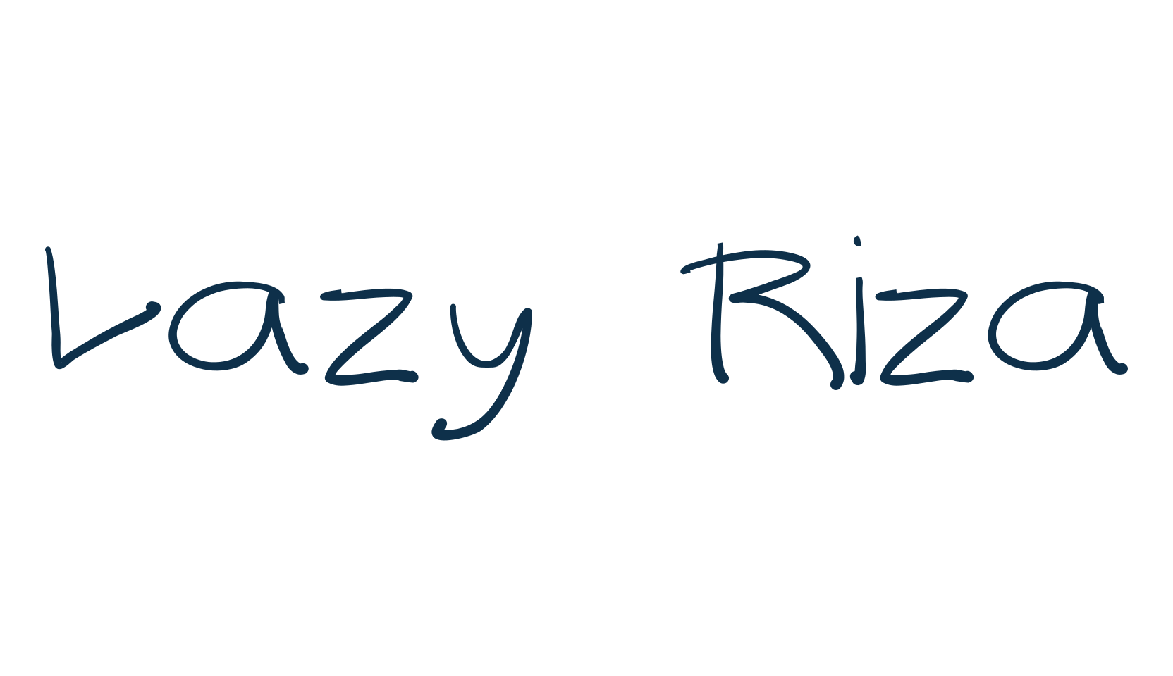 Lazy Riza, handwriting font preview