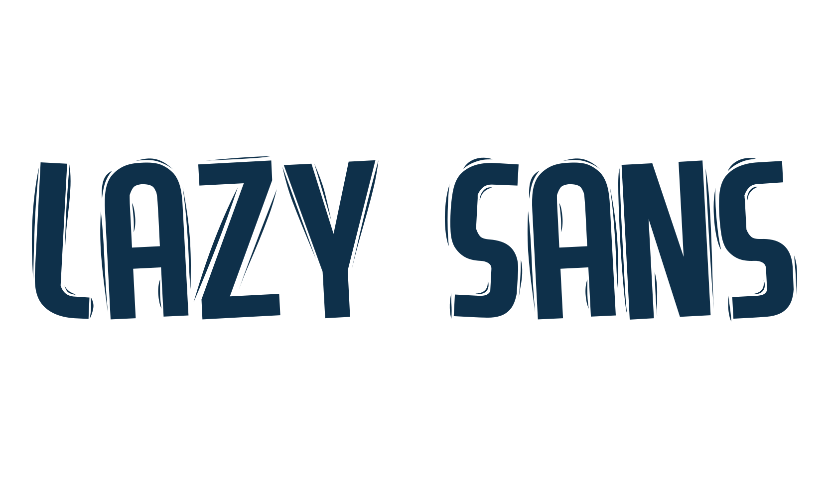 Lazy Sans, fancy distorted decorative font preview