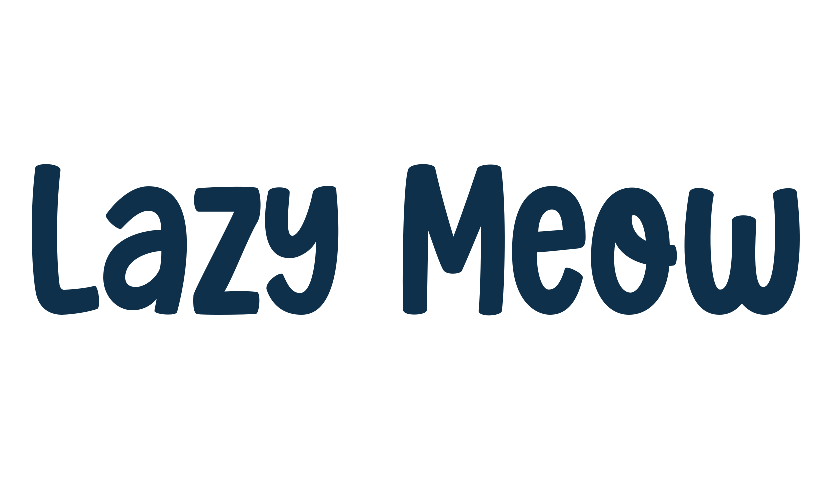 Lazy Meow, cartoon font preview