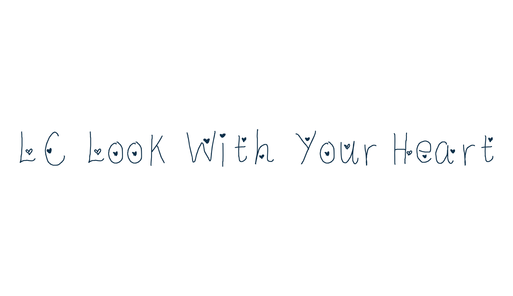 LC Look With Your Heart, fancy decorative font preview
