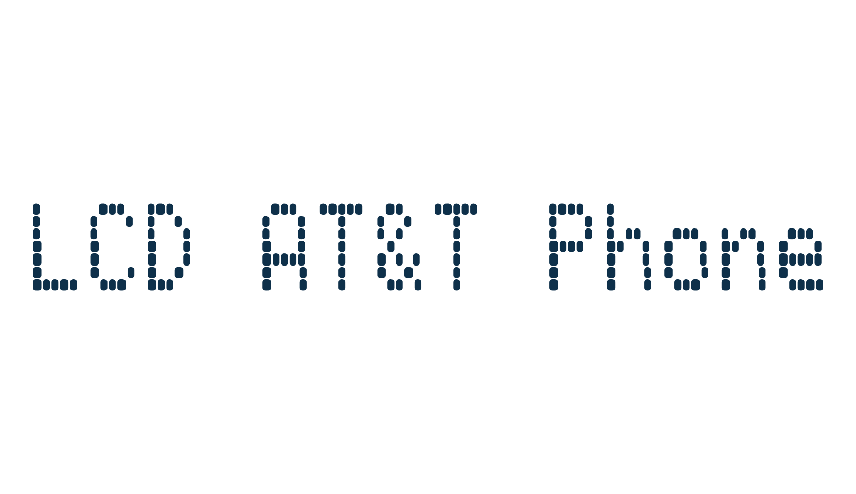 LCD AT&T Phone, techno lcd sci-fi font preview