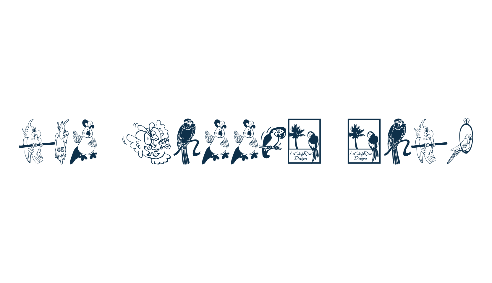 LCR Parrot Talk, fancy decorative font preview