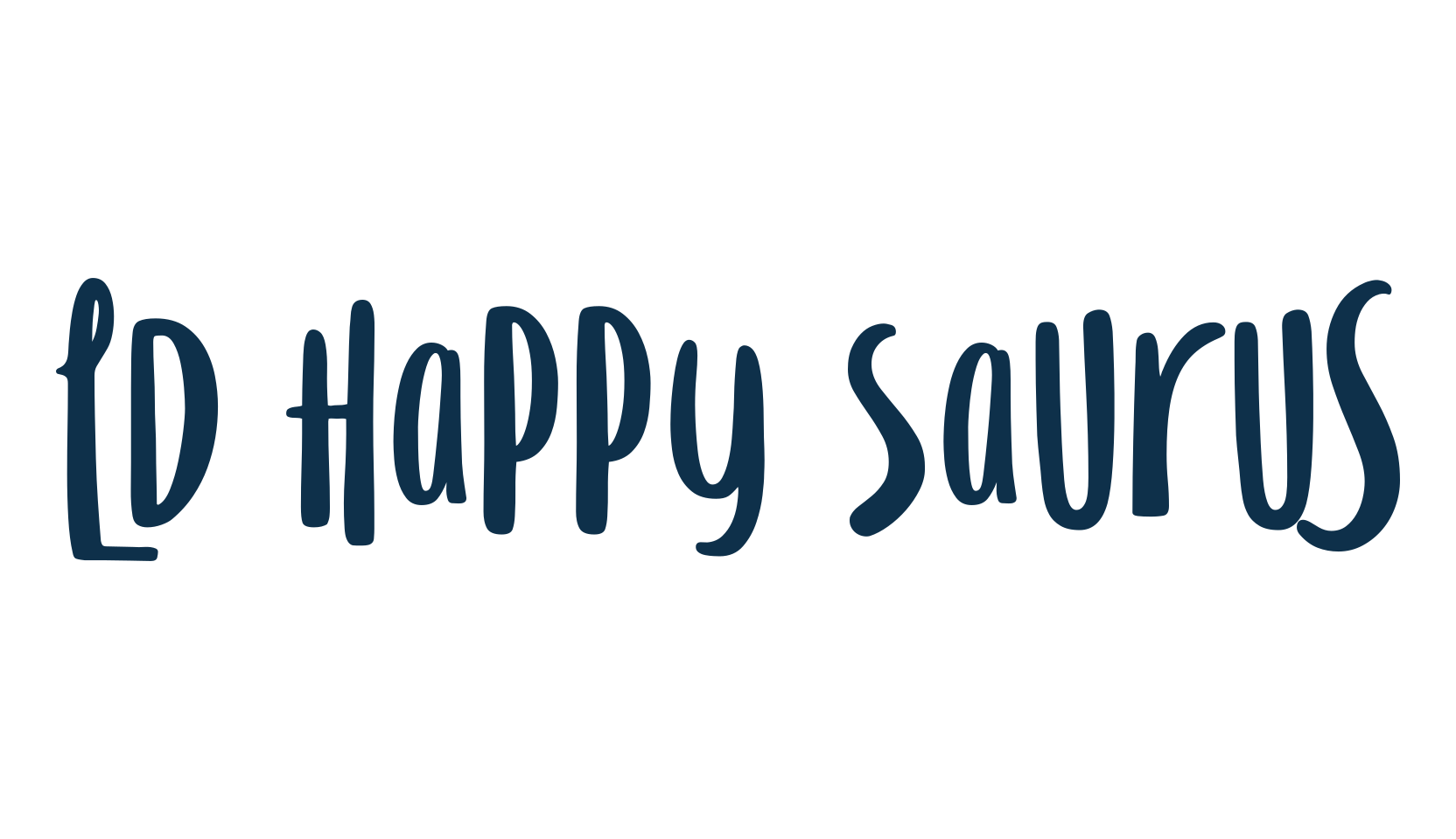 LD Happy Saurus, cartoon font preview